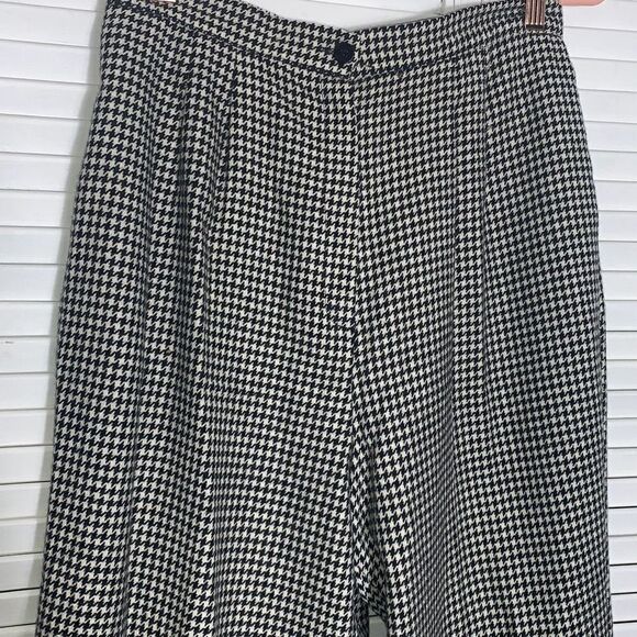 Vintage Houndstooth Wool Trousers Size 13/14 - Picture 6 of 16